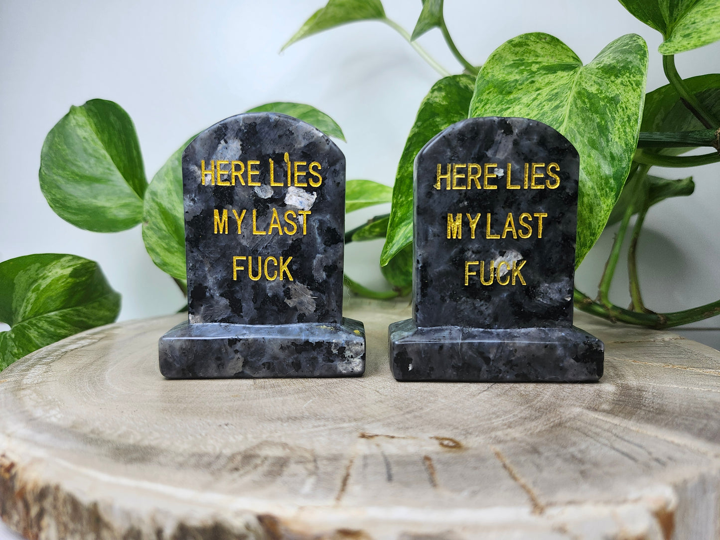 LARVIKITE TOMBSTONE