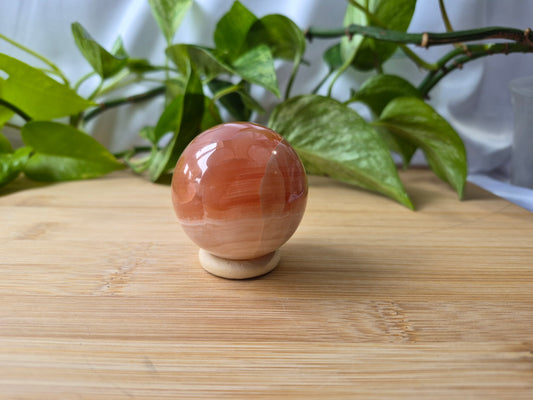 AMBER CALCITE SPHERE