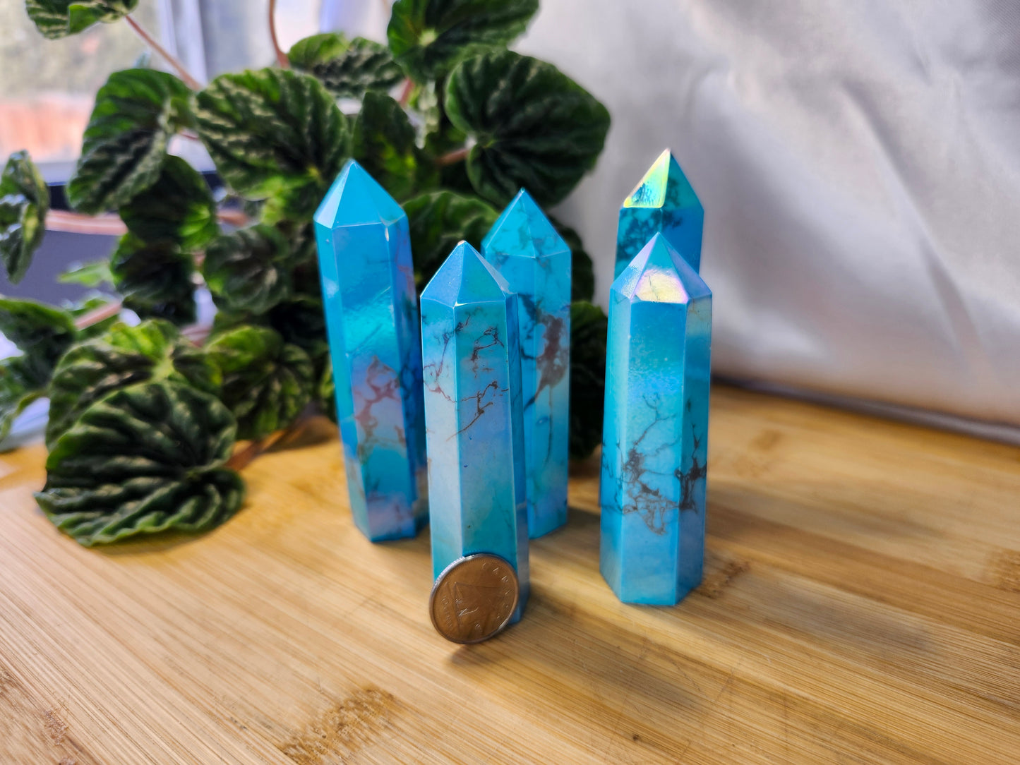 AURA HOWLITE, DYED BLUE TOWER