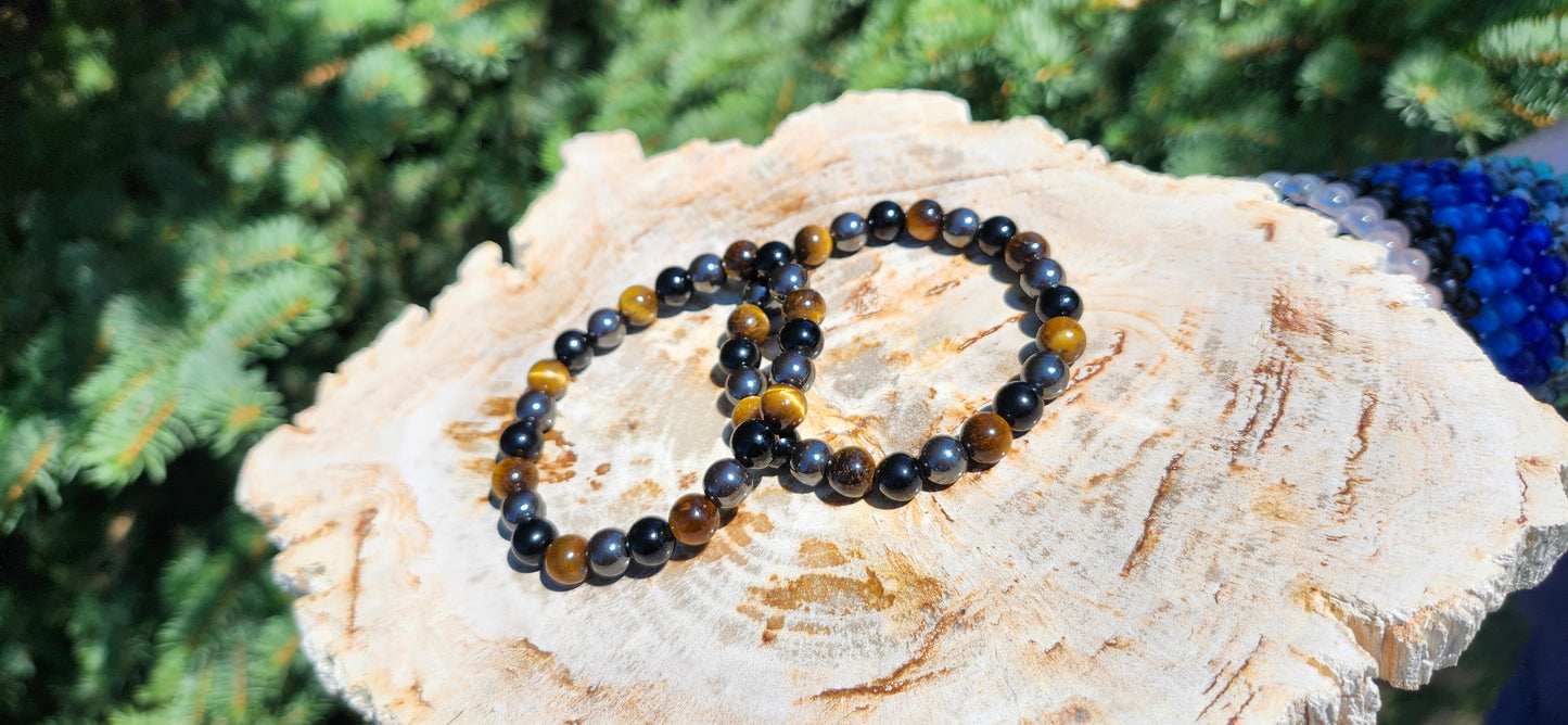 8mm TIGERS EYE MIX BRACELET