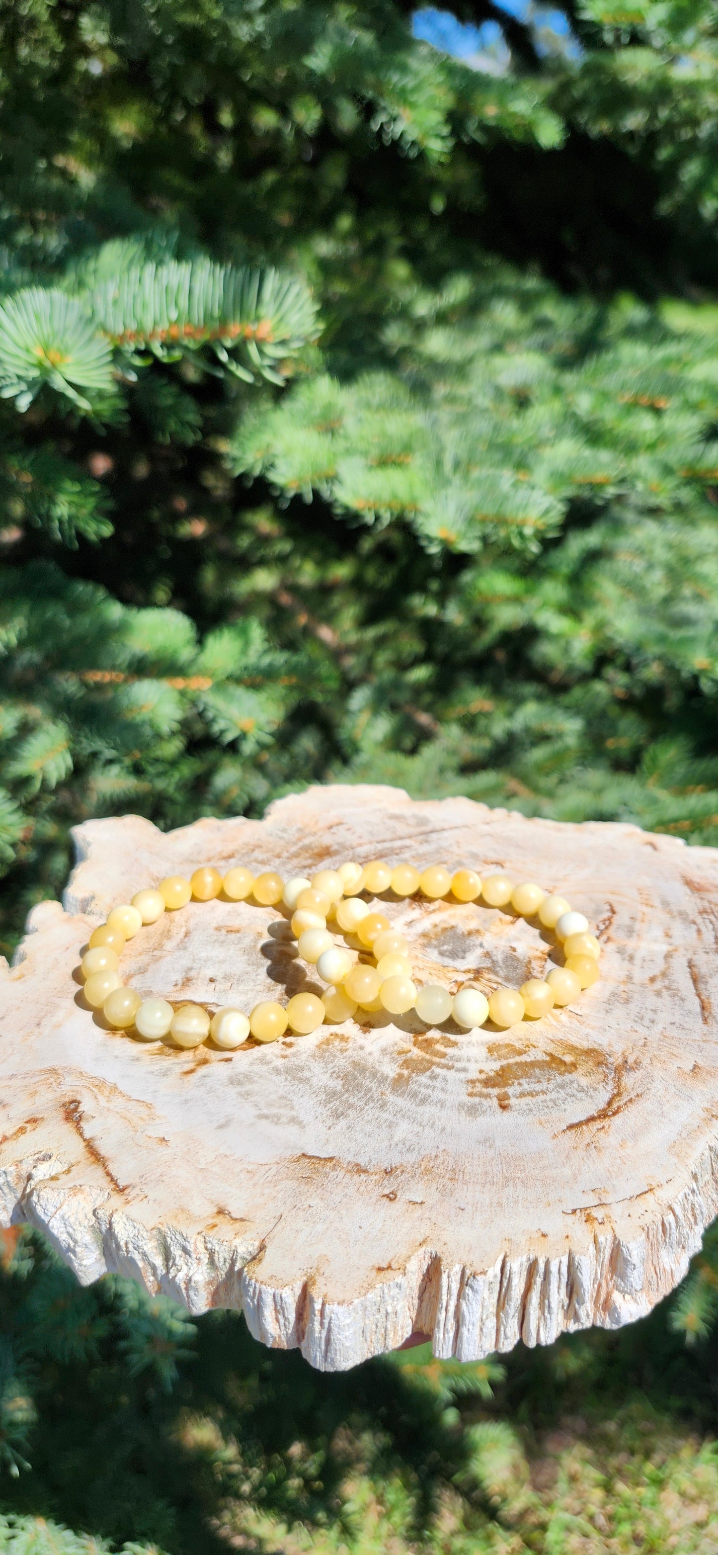 8mm ORANGE CALCITE BRACELET