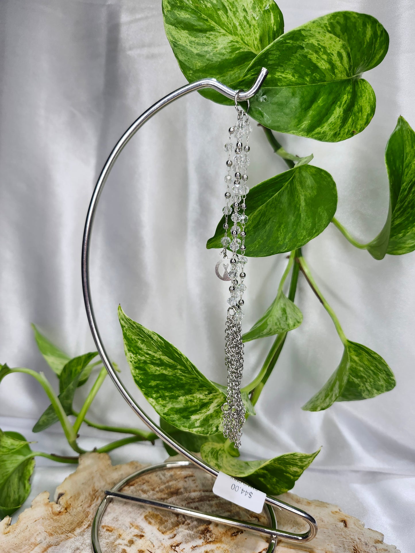 SILVER SPHERE STAND SINGLE MOON