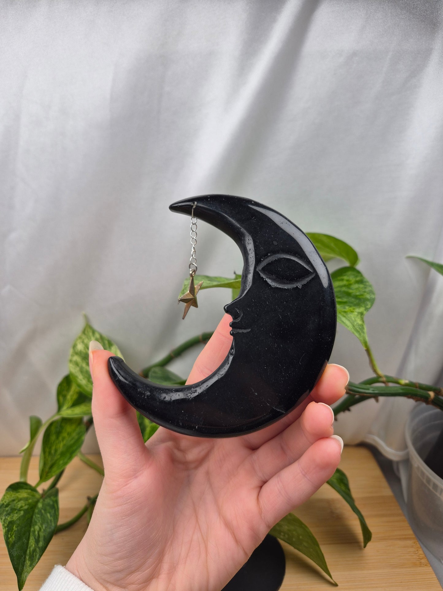 OBSIDIAN MOON WITH STAND