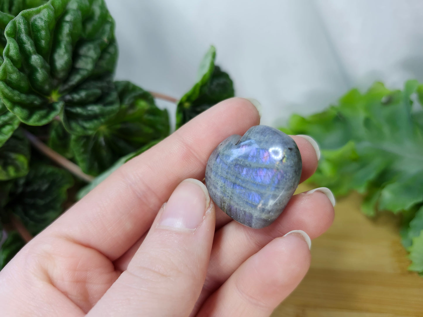 PURPLE LABRADORITE HEART