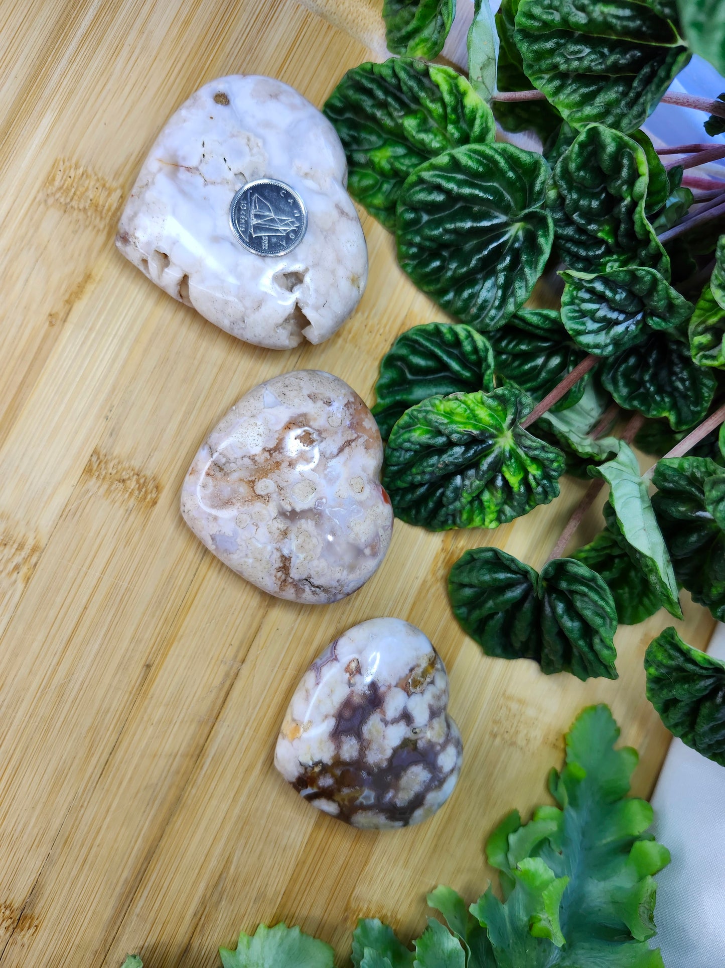 FLOWER AGATE HEART