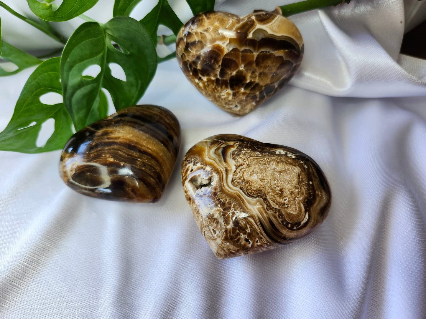 CHOCOLATE CALCITE HEART LG