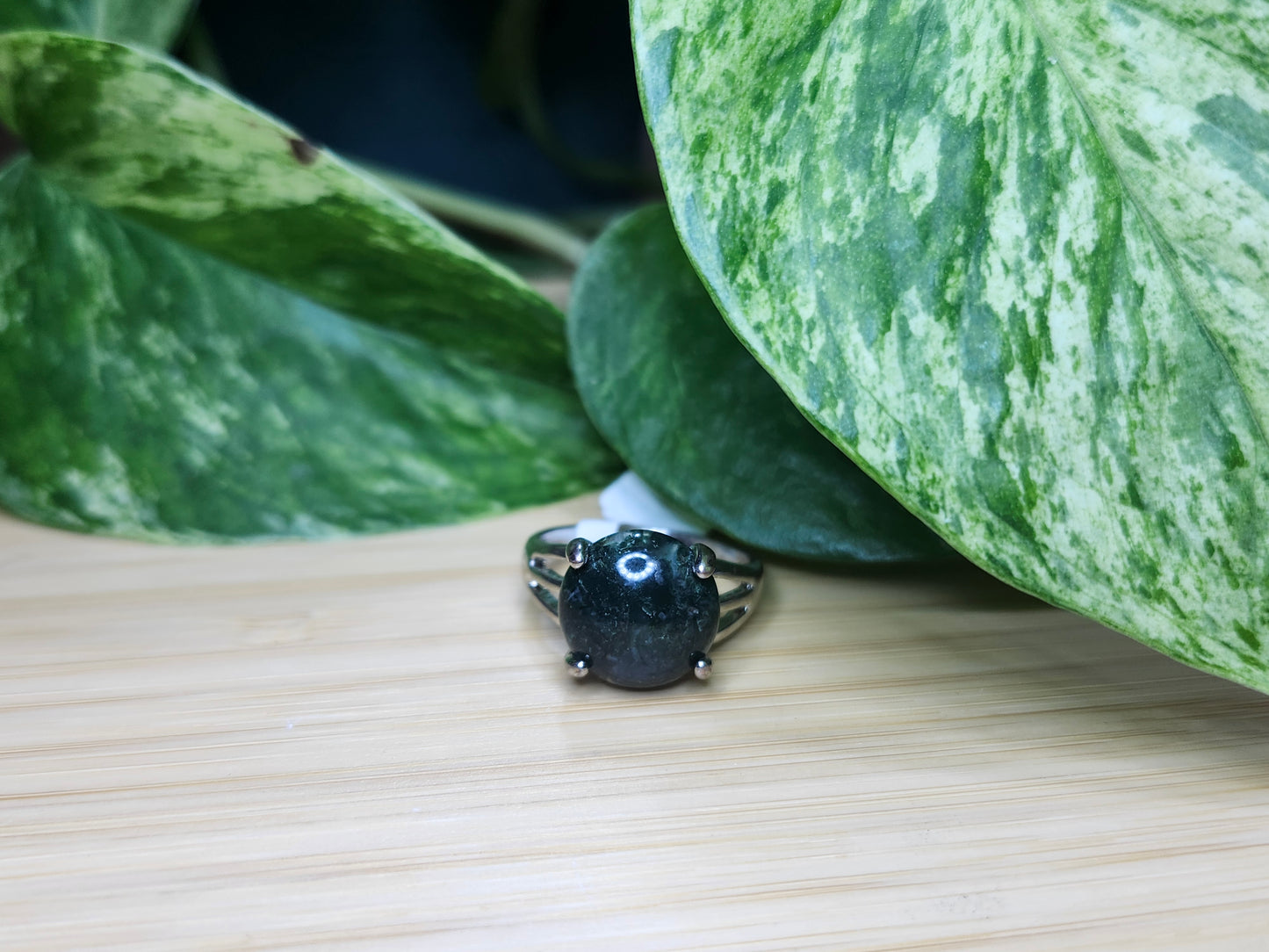 S7.5 MOSS AGATE .925 STERLING SILVER