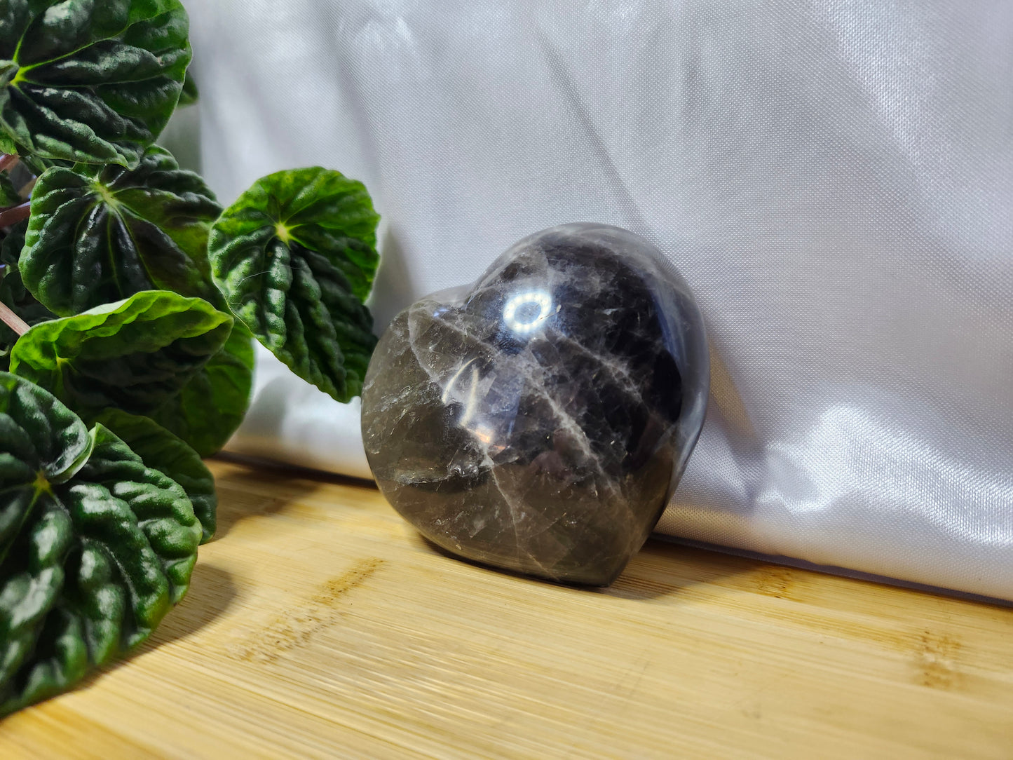 BLACK MOONSTONE HEART