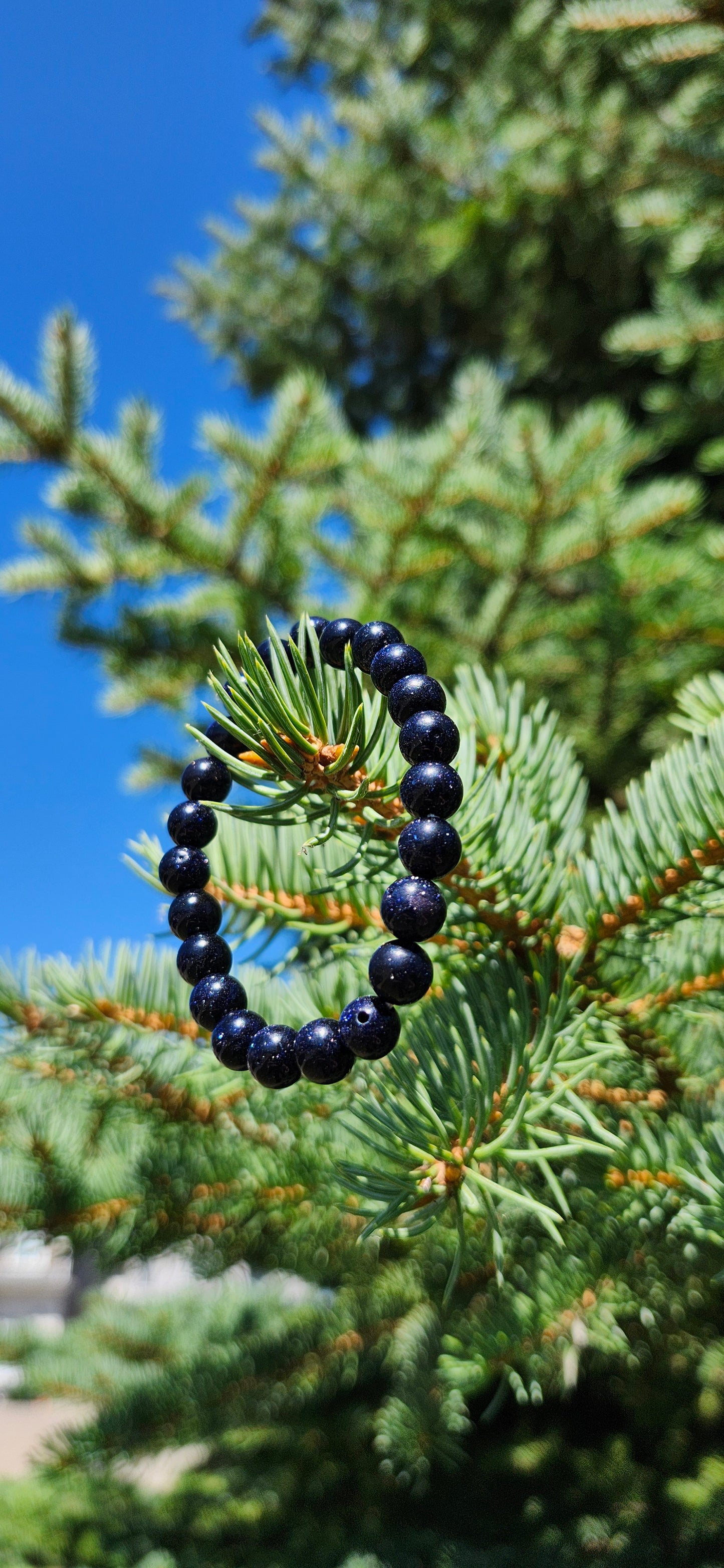8mm BLUE SANDSTONE BRACELET