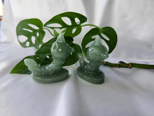 GREEN AVENTURINE WEEDLE LG