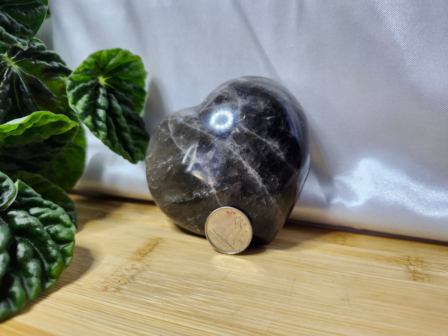 BLACK MOONSTONE HEART