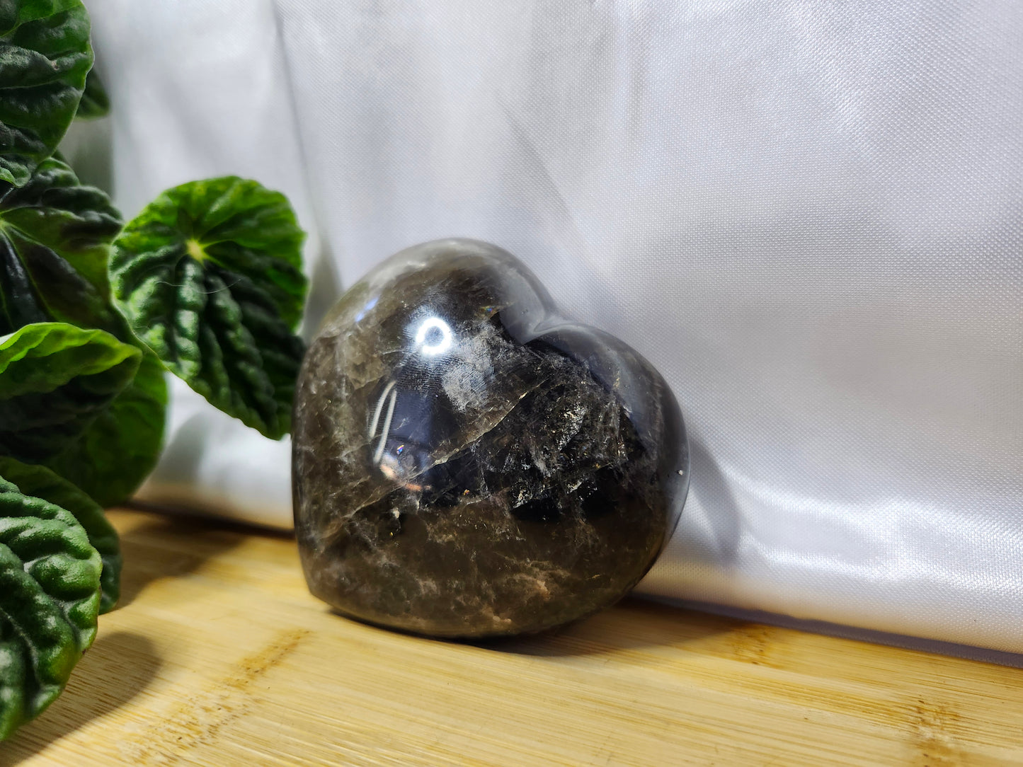 BLACK MOONSTONE HEART
