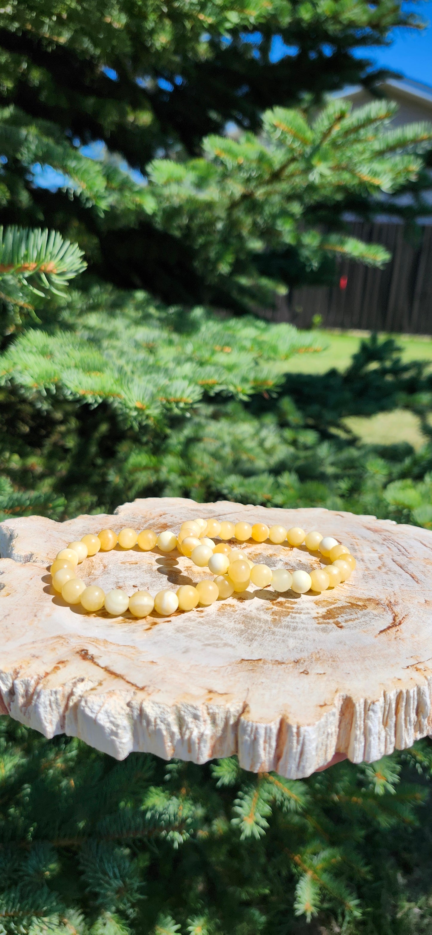 8mm ORANGE CALCITE BRACELET