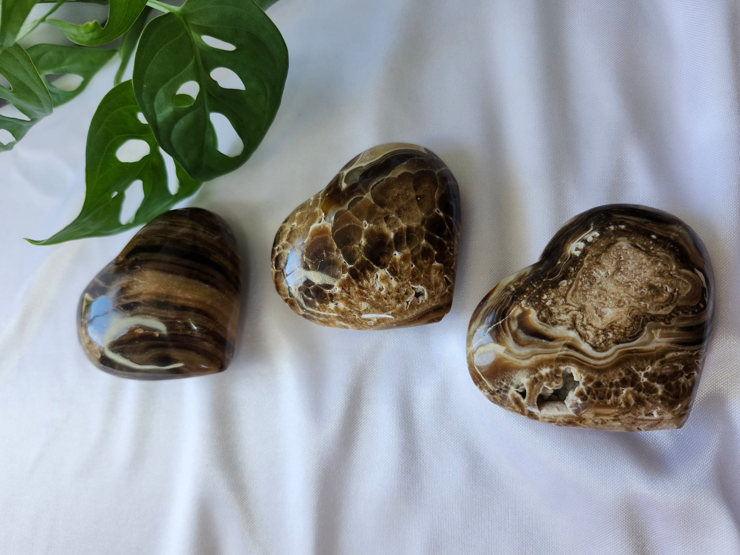CHOCOLATE CALCITE HEART LG