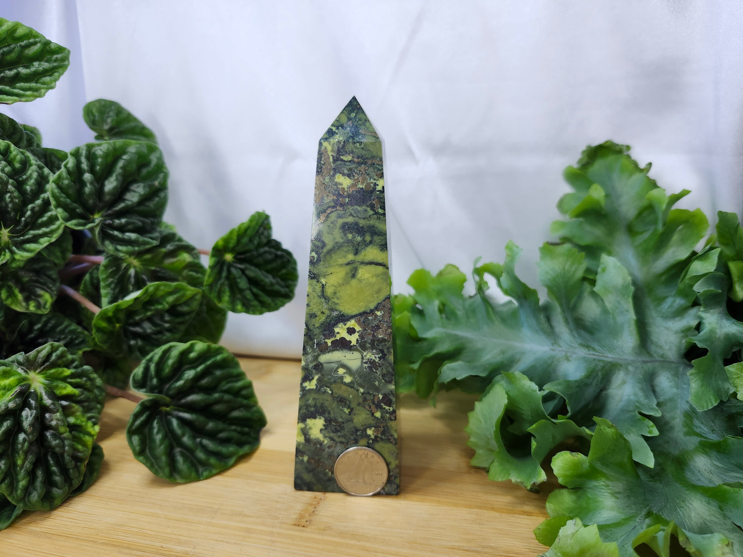 SERPENTINE W/PYRITE TOWER