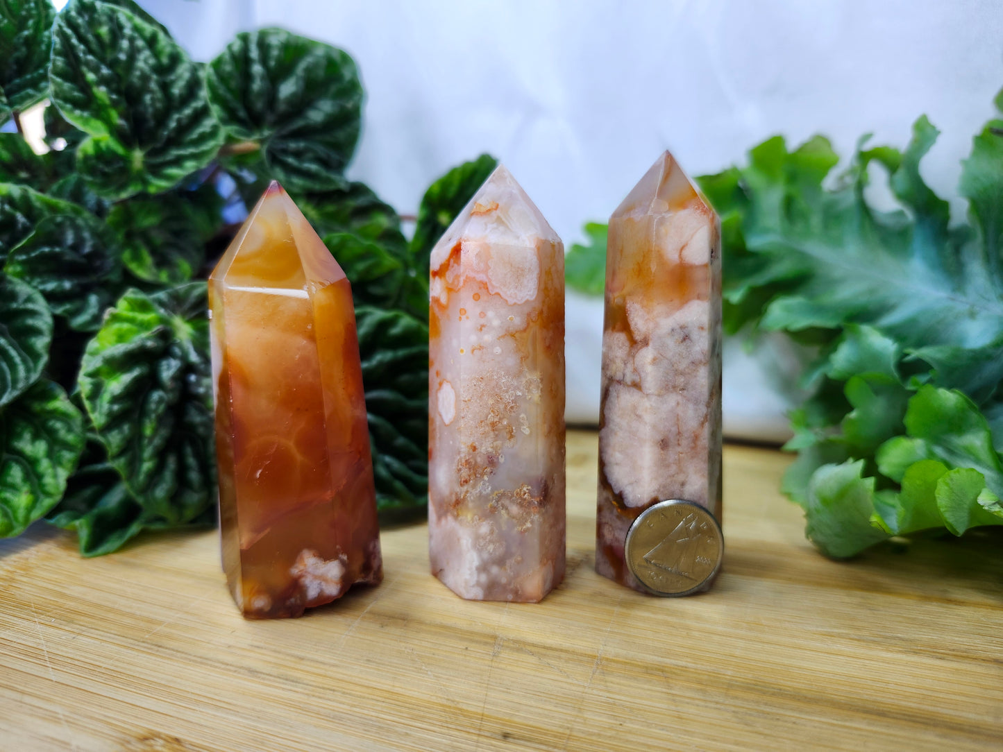 CARNELIAN & FLOWER AGATE TOWER