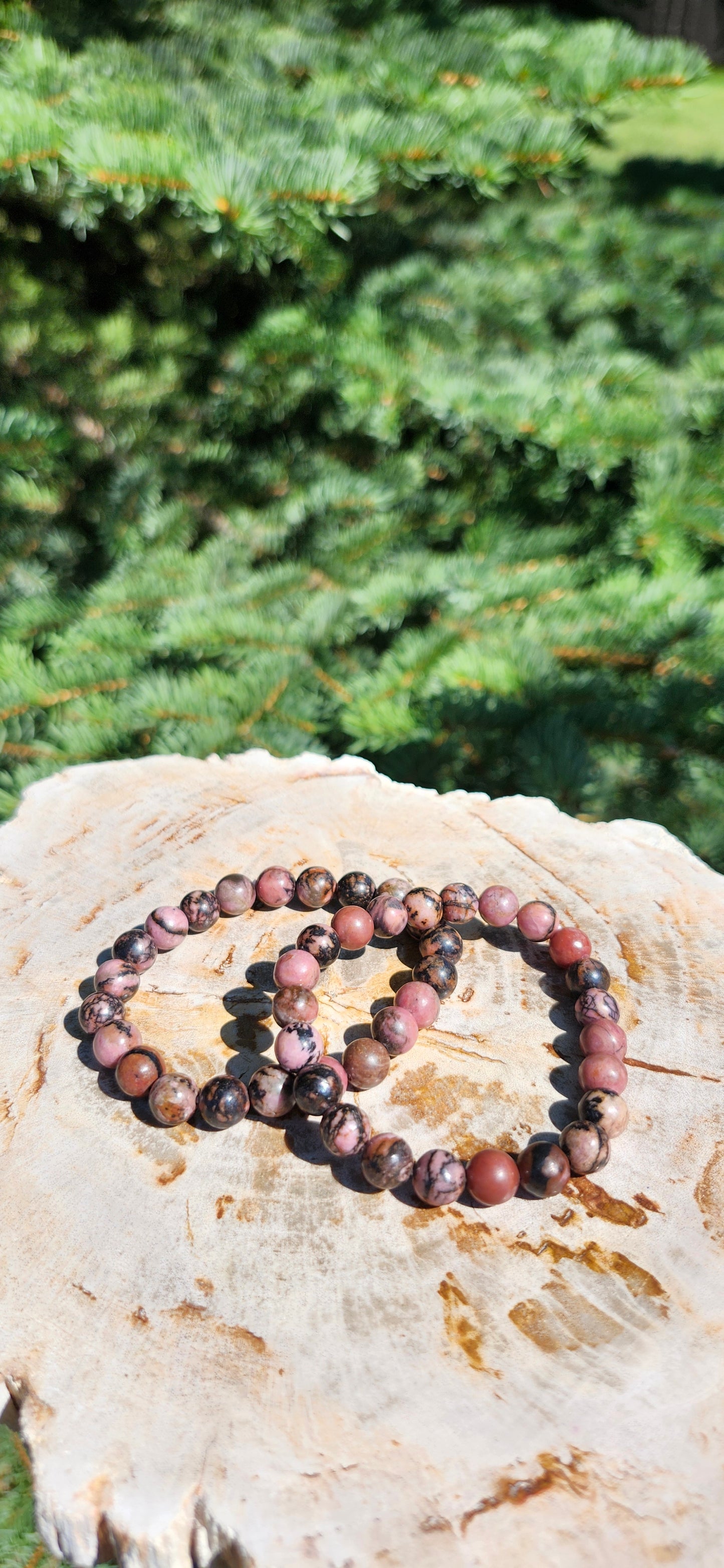 8mm RHODONITE BRACELET