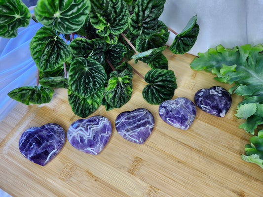 CHEVRON AMETHYST HEART