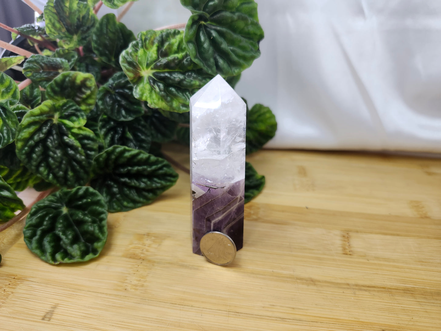 AMETHYST & CLEAR QUARTZ TOWER