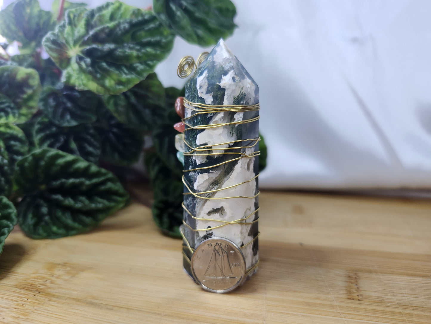MOSS AGATE CHAKRA TOWER