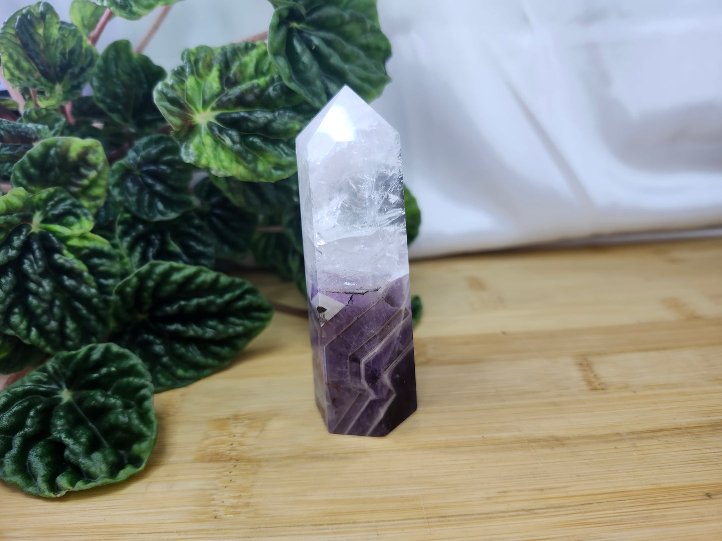 AMETHYST & CLEAR QUARTZ TOWER