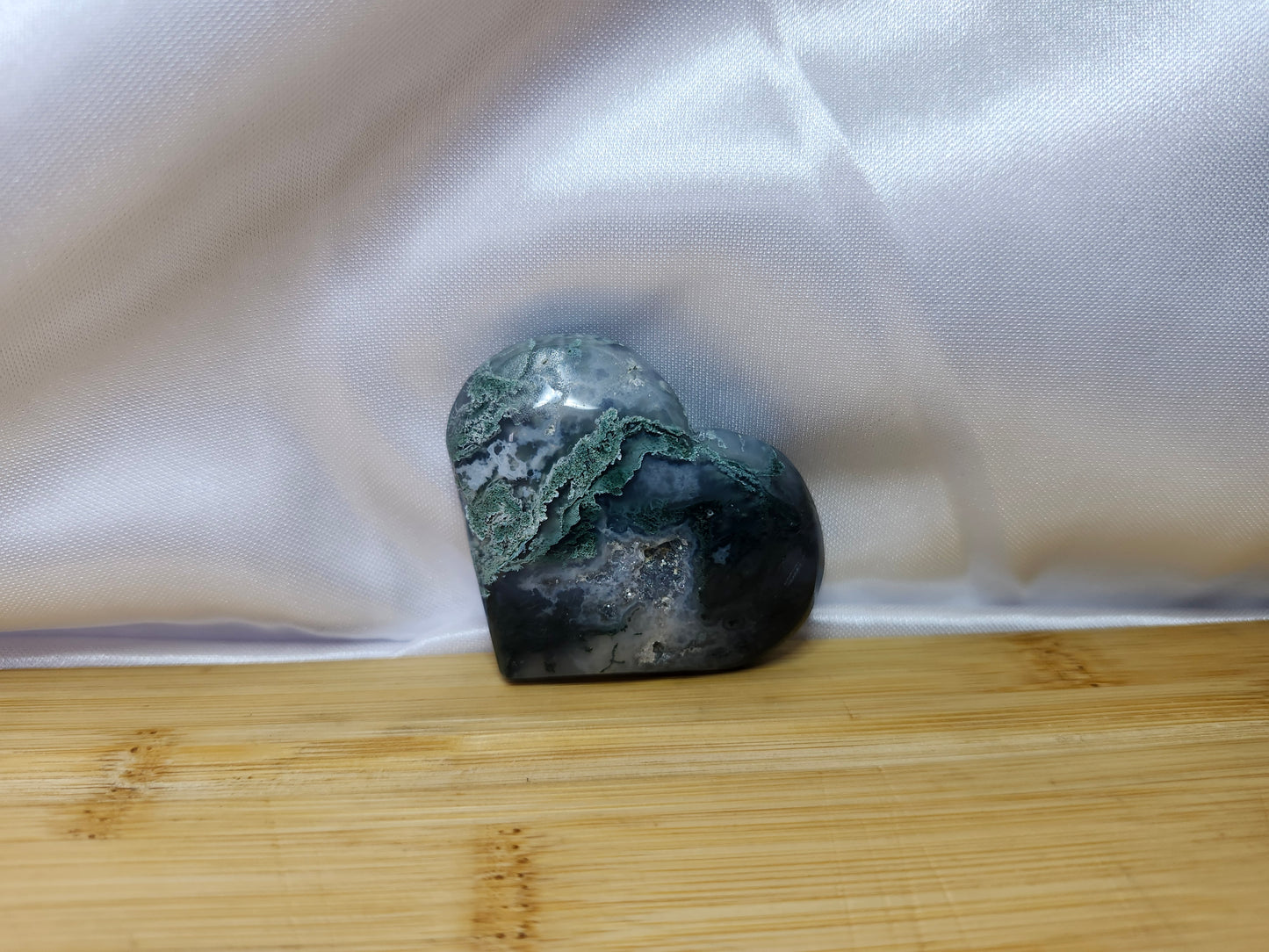 MOSS AGATE HEART