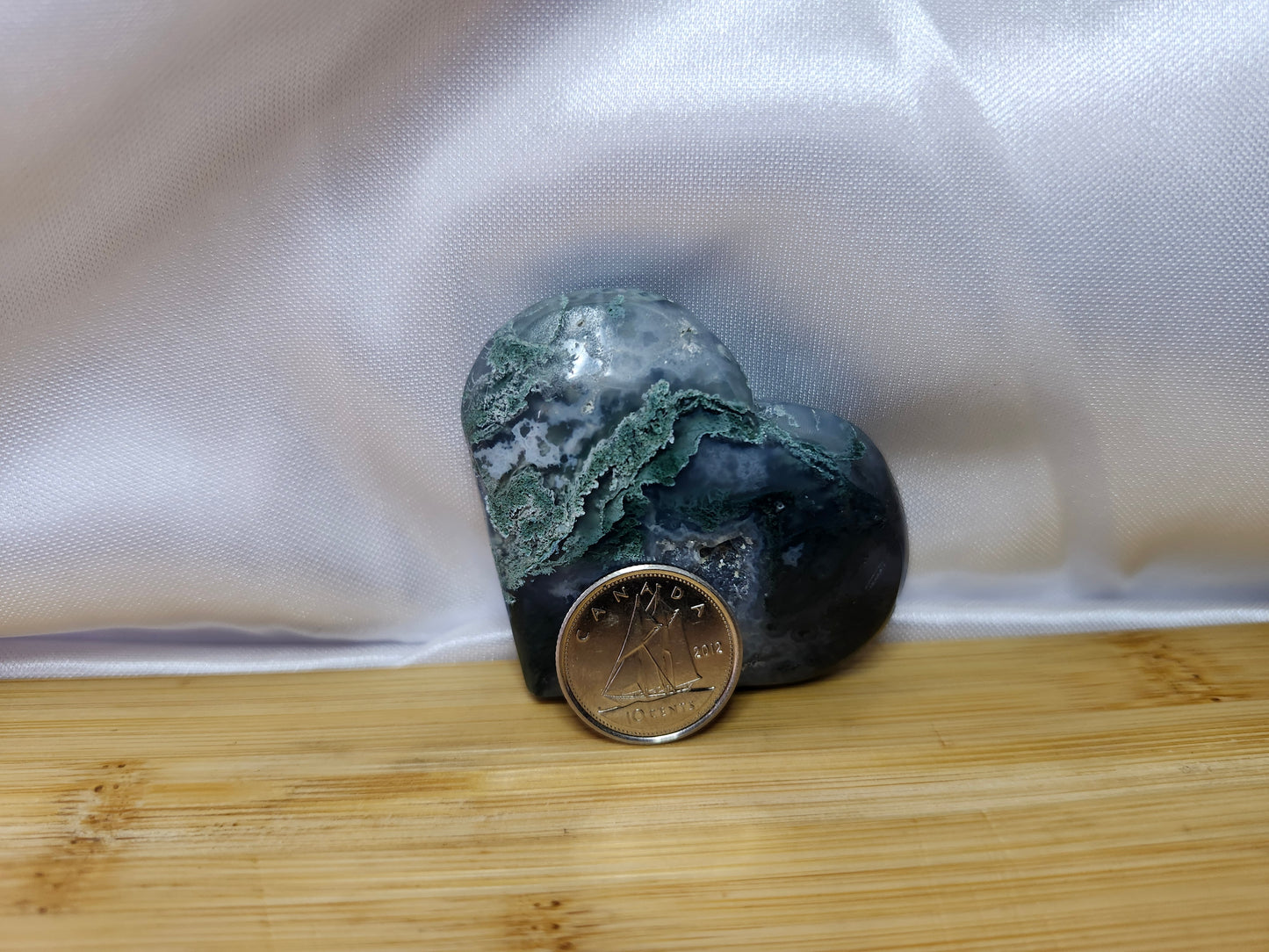 MOSS AGATE HEART