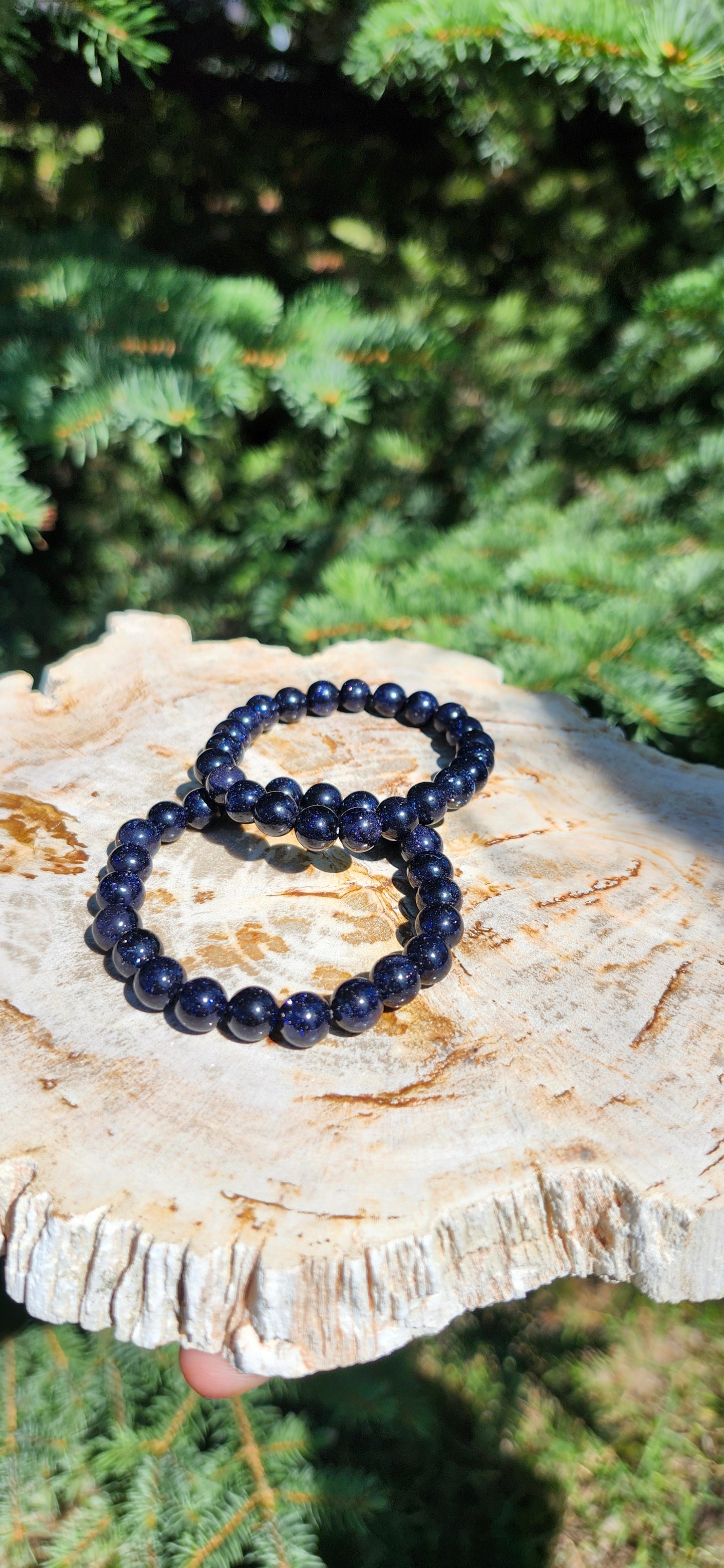 8mm BLUE SANDSTONE BRACELET