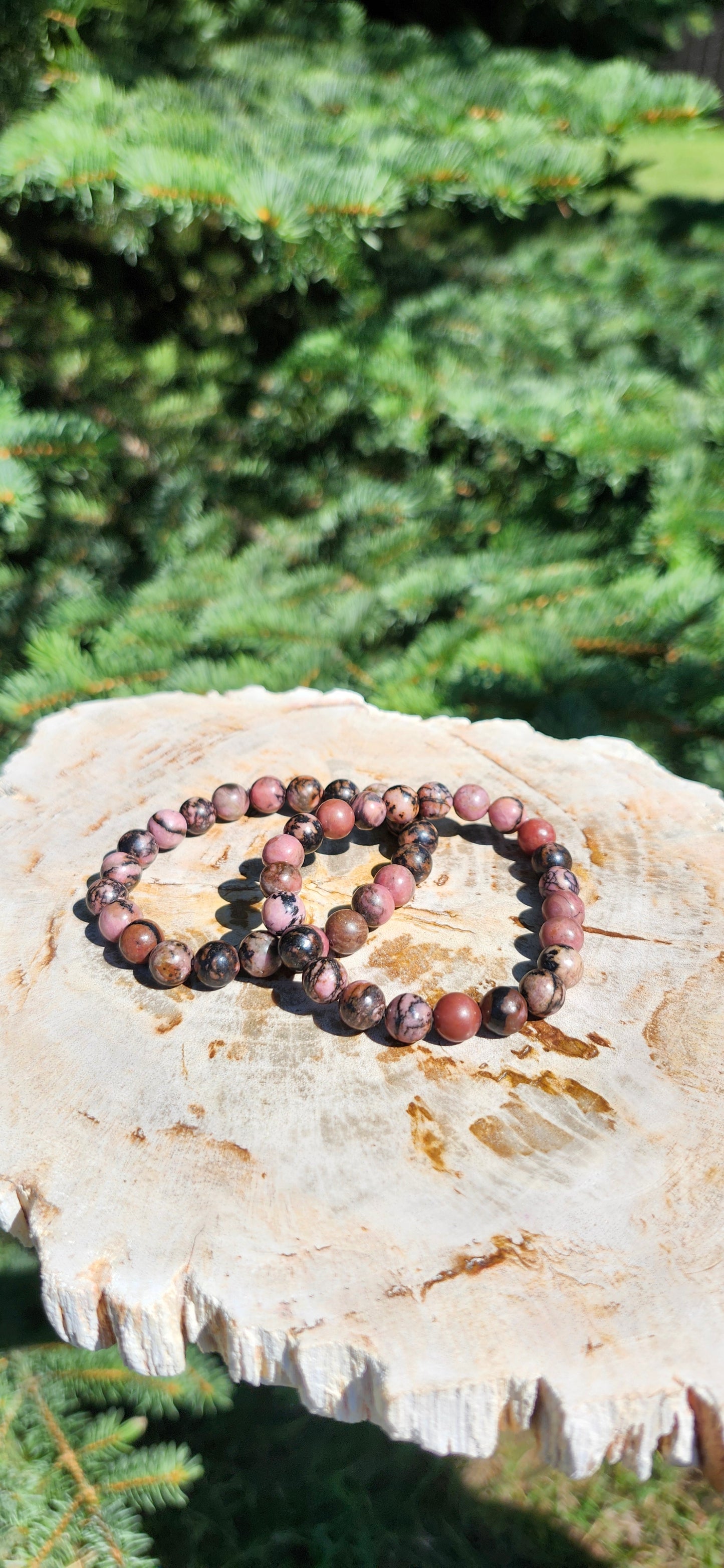 8mm RHODONITE BRACELET