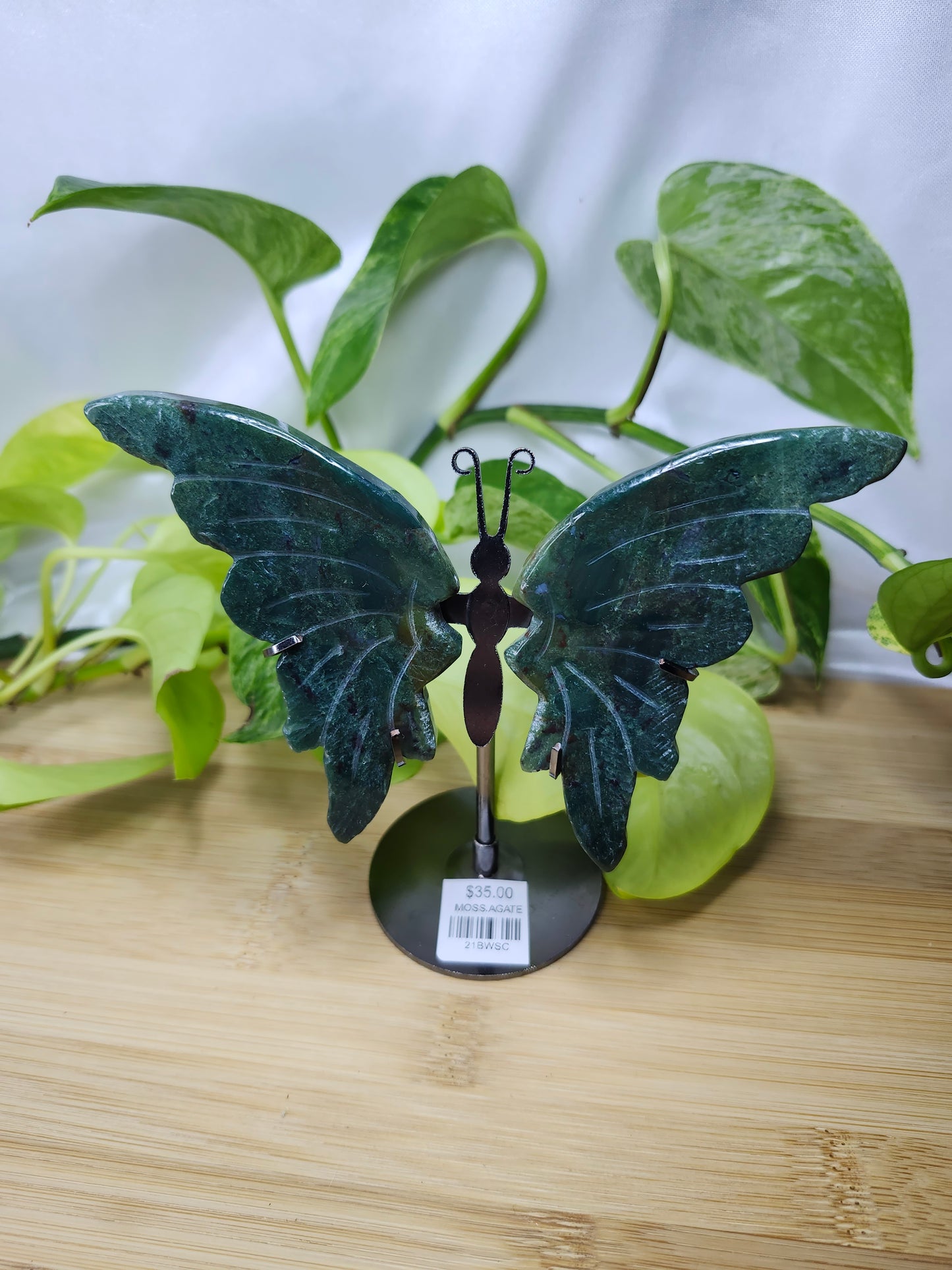 MOSS AGATE BUTTERFLY WINGS