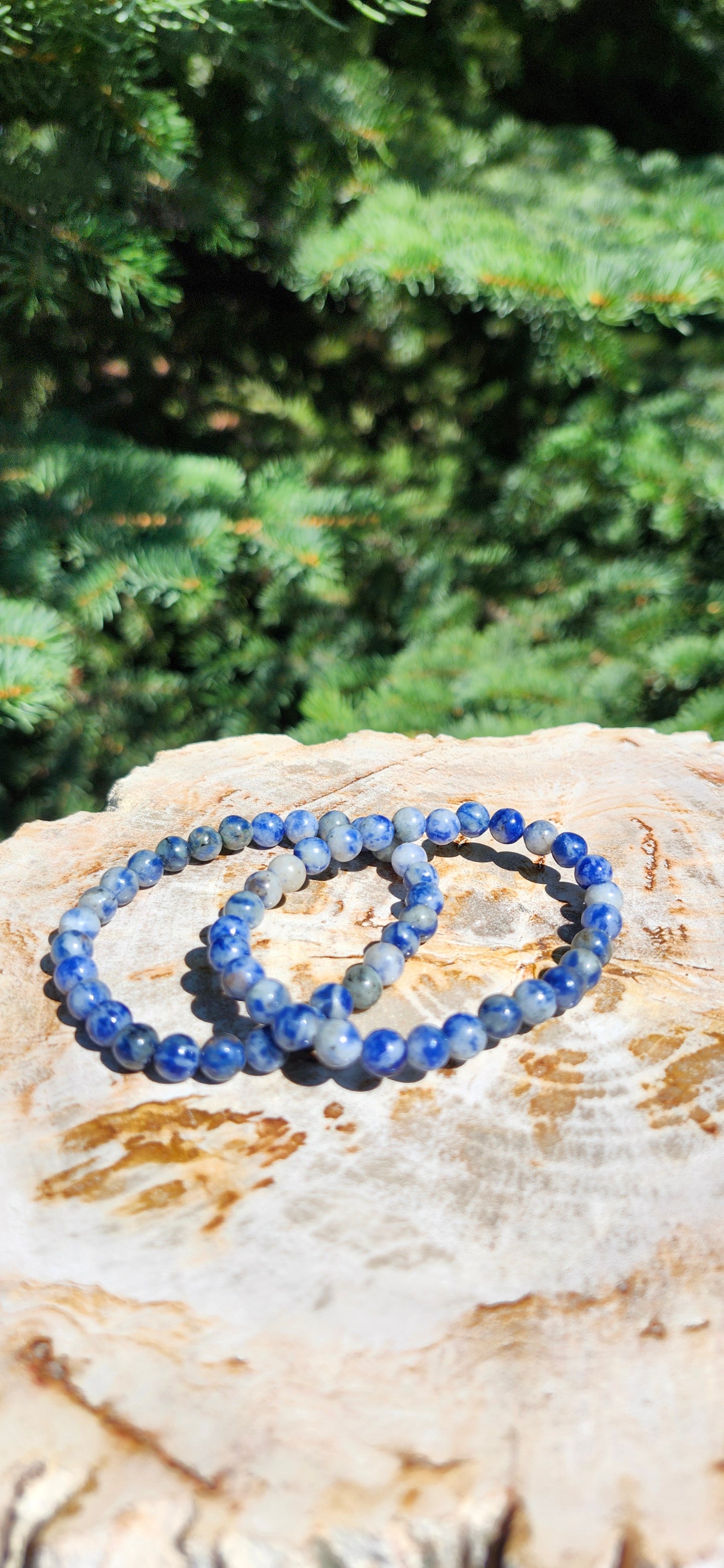 6mm BLUE SPOT JASPER BRACELET