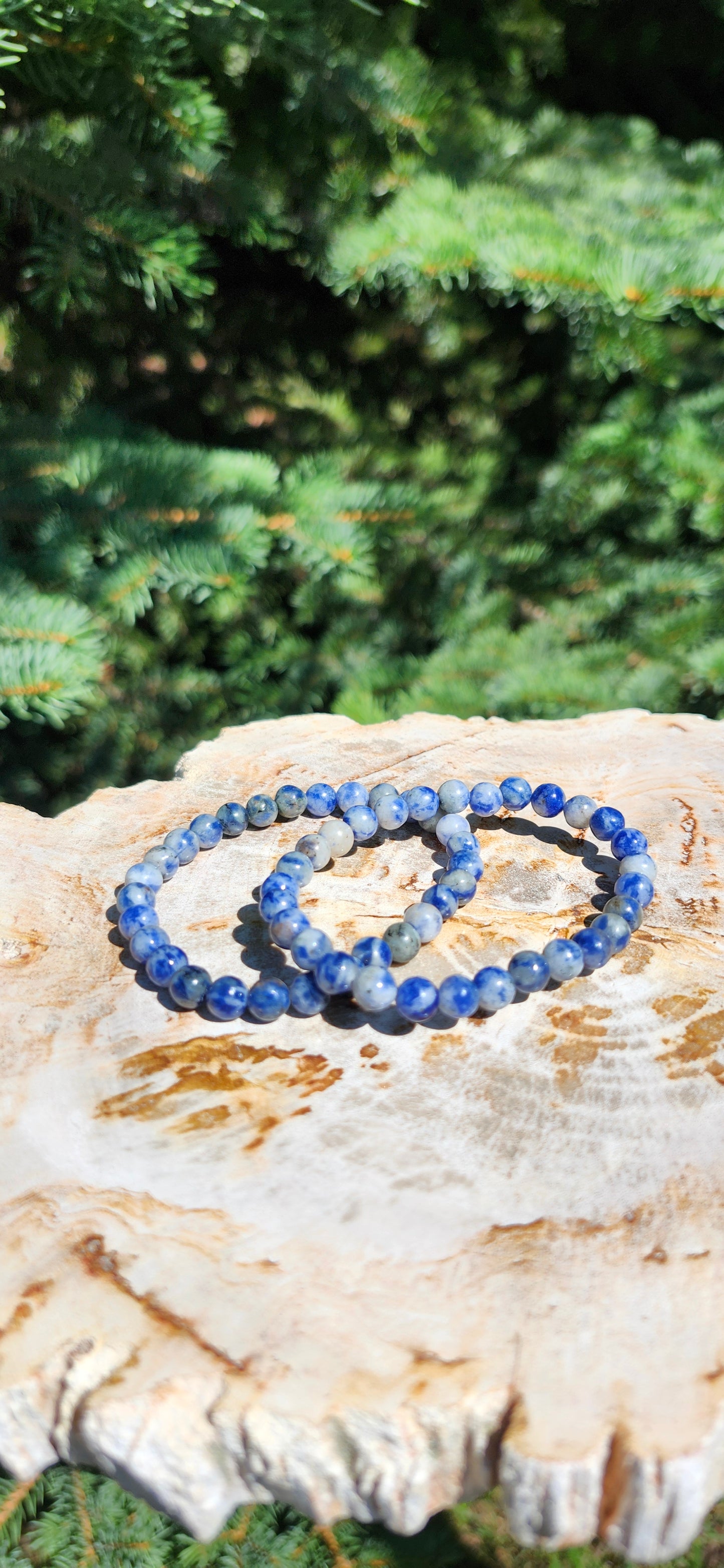 6mm BLUE SPOT JASPER BRACELET