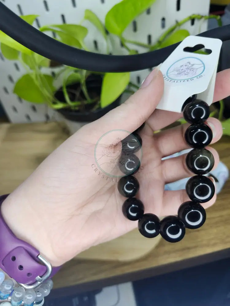 14mm GOLD SHEEN OBSIDIAN BRACELET