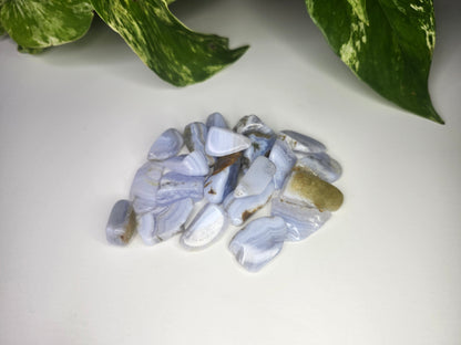 BLUE LACE AGATE TUMBLED STONE