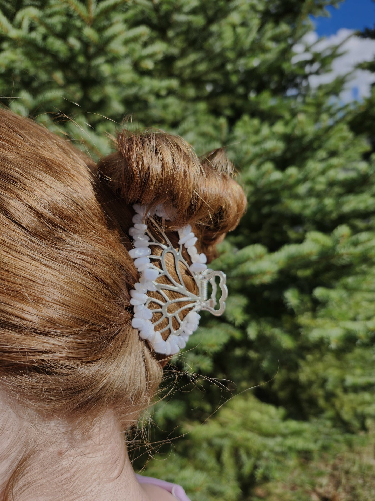 BLUE LACE AGATE CLAW CLIP