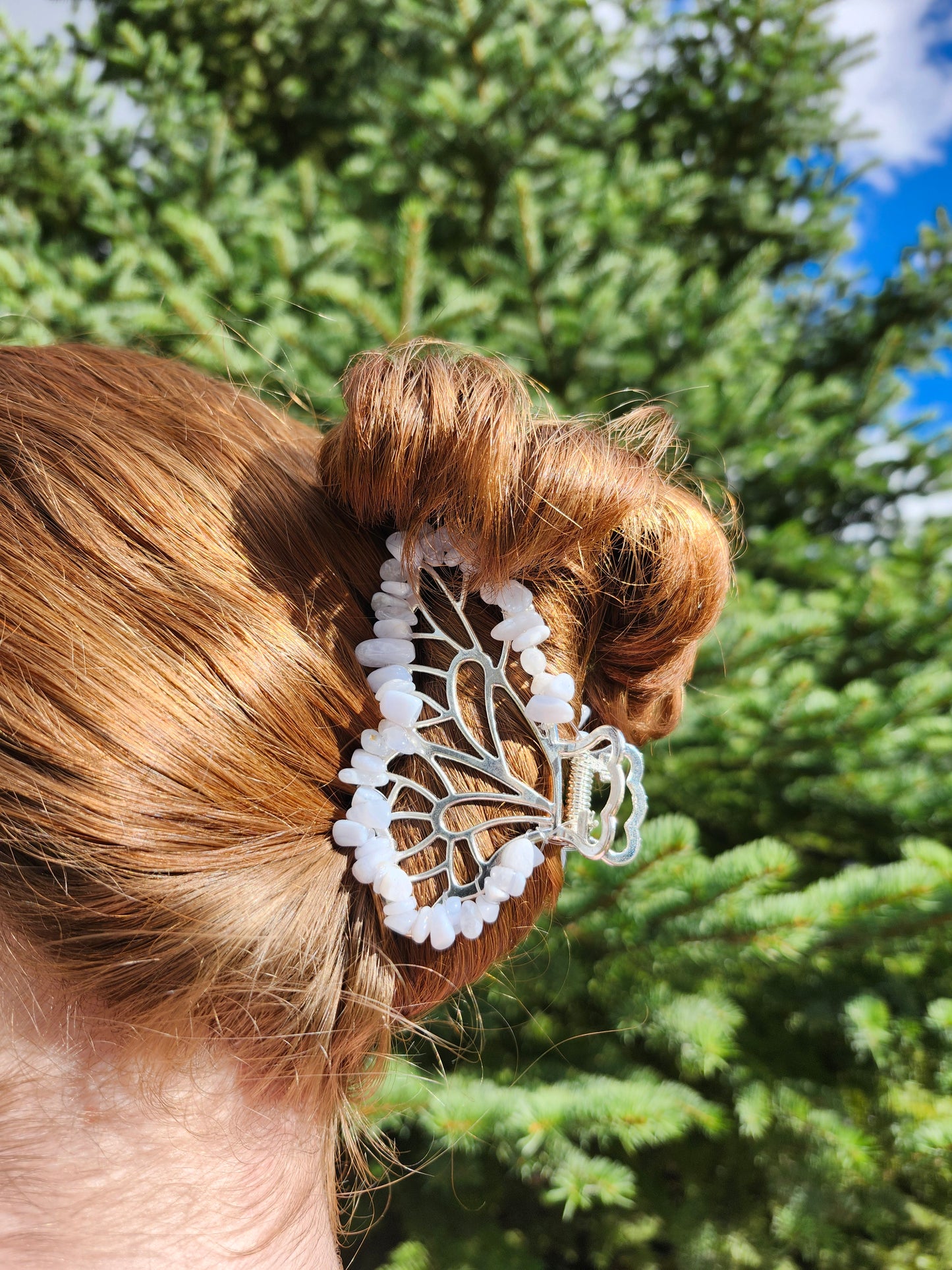 BLUE LACE AGATE CLAW CLIP