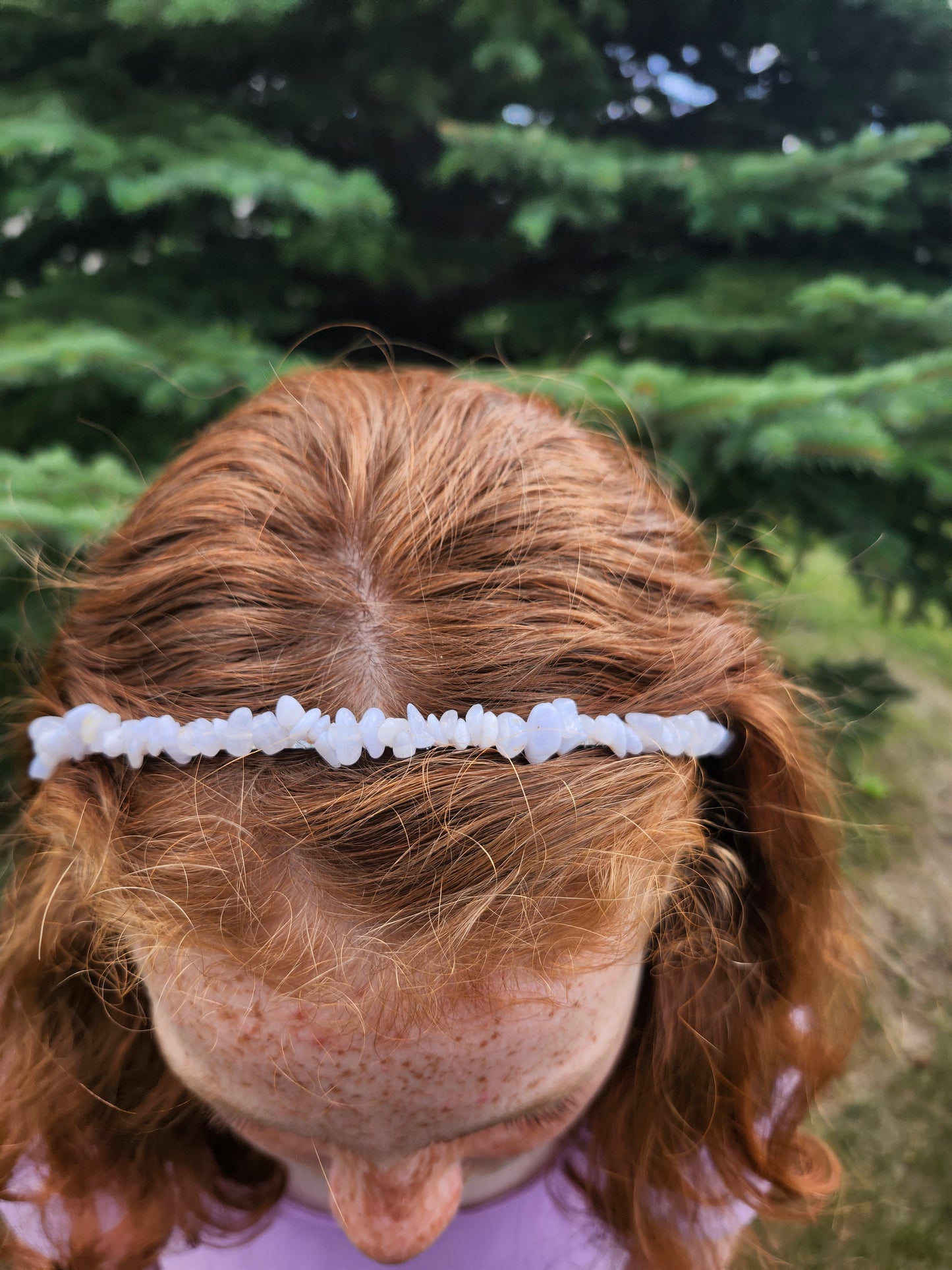 BLUE LACE AGATE HEADBAND