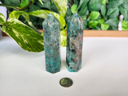 AMAZONITE /SMOKEY QUARTZ TOWER