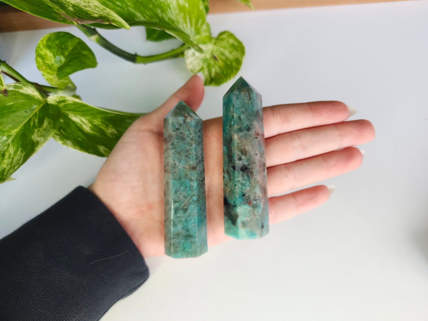 AMAZONITE /SMOKEY QUARTZ TOWER