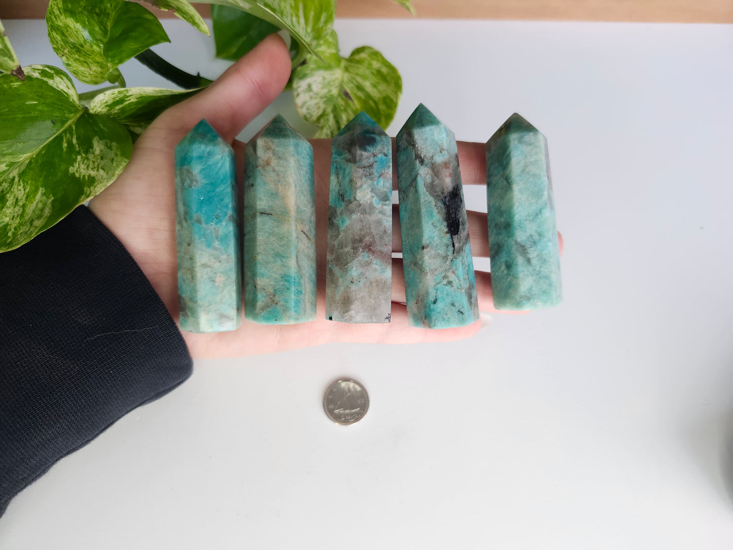 AMAZONITE /SMOKEY QUARTZ TOWER