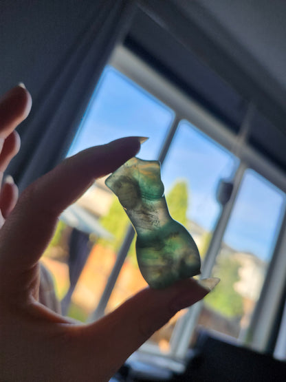 SMALL FLUORITE GODDESS BODY