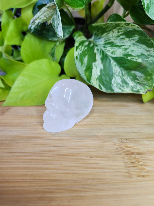 CLEAR QUARTZ SKULL (CARVING)