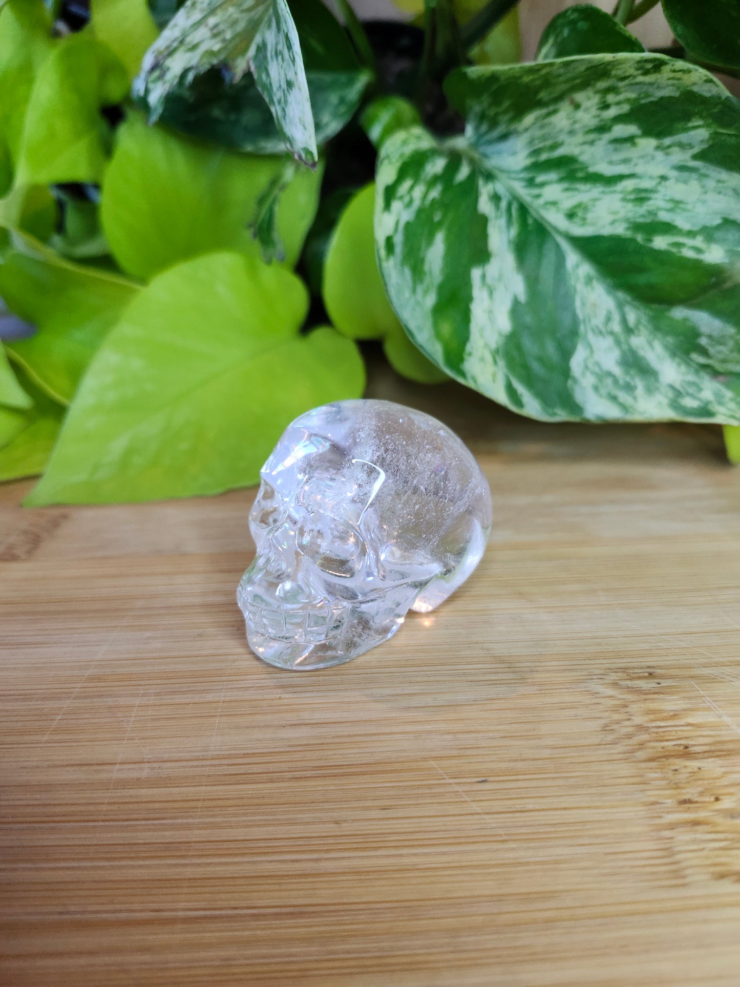 CLEAR QUARTZ SKULL (CARVING)