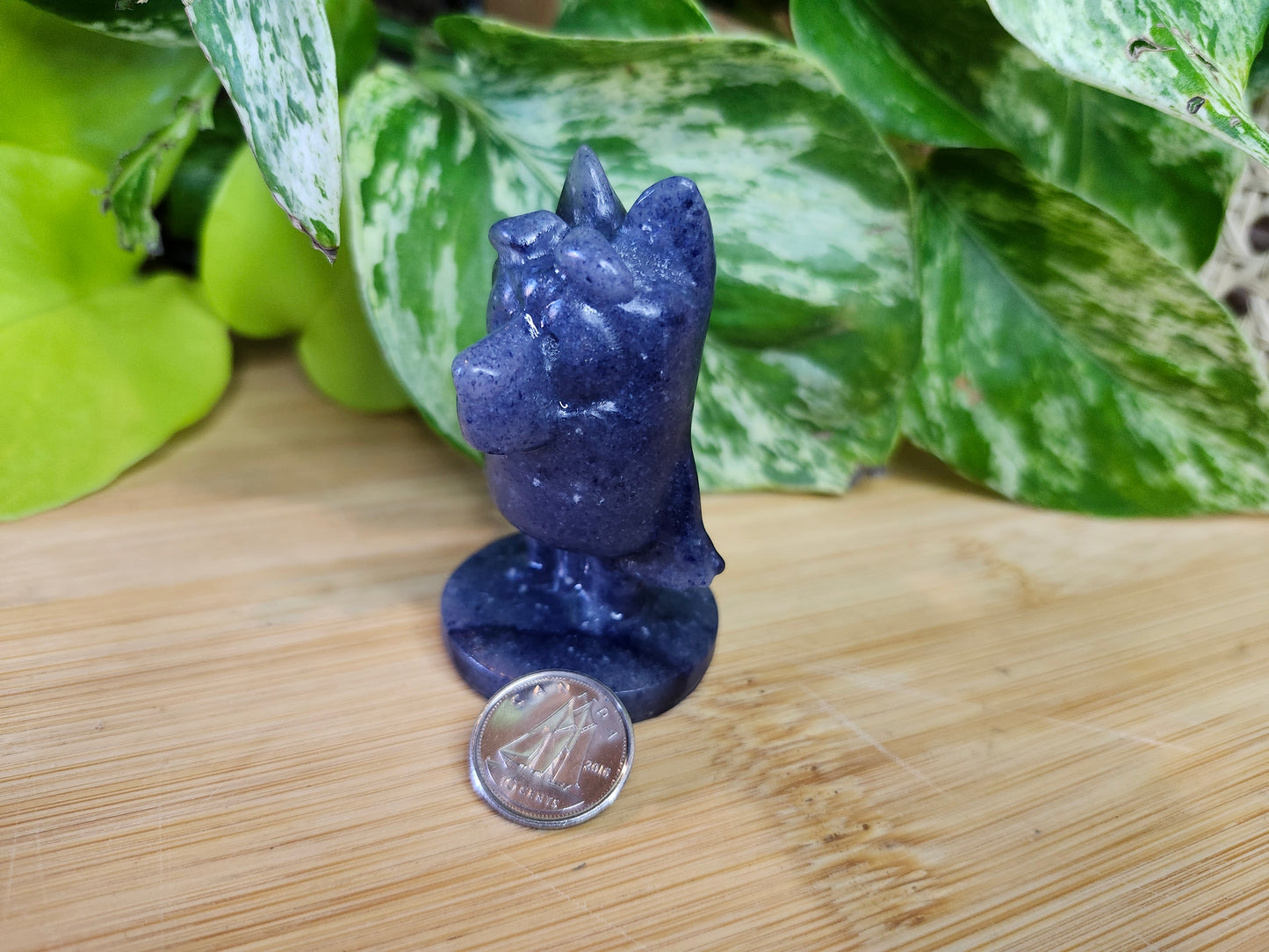 BLUE ADVENTURINE BLUEY  (CARVING)