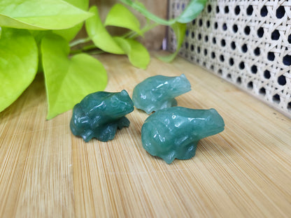 GREEN ADVENTURINE FROG