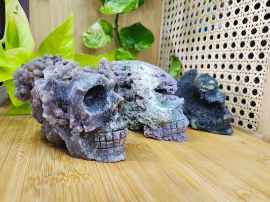 GRAPE AGATE SKULL