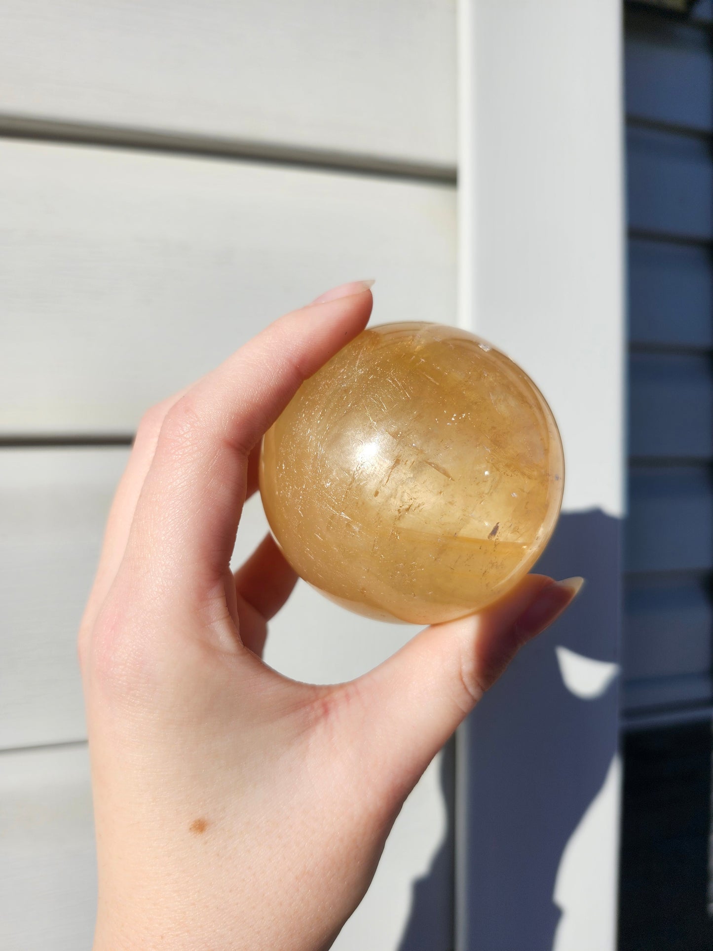 HONEY CALCITE SPHERE