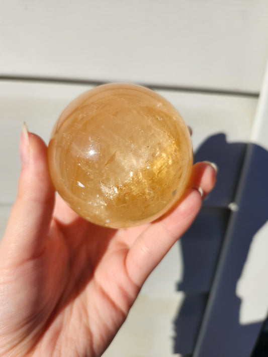 HONEY CALCITE SPHERE