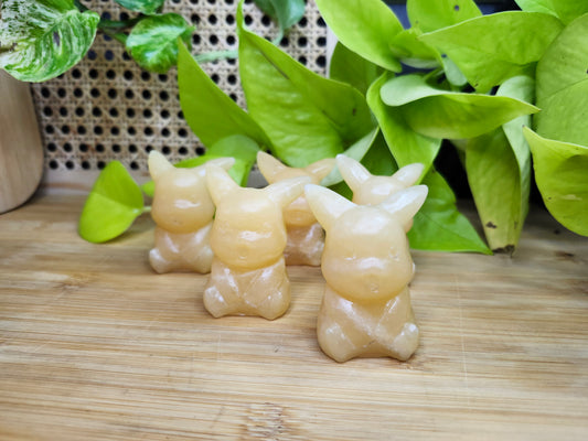 ORANGE CALCITE PIKACHU (POKEMON)  (CARVING)