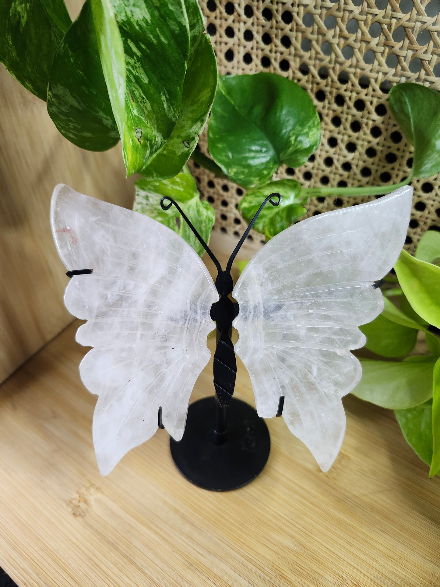 ROSE QUARTZ BUTTERFLY LG WINGS